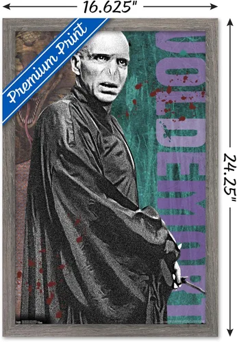 Vista 3 de Trends International The Wizarding World: Harry Potter - Póster de pared de Voldemort con varita, 22.4 pulgadas de largo x 14.7 pulgadas, versión