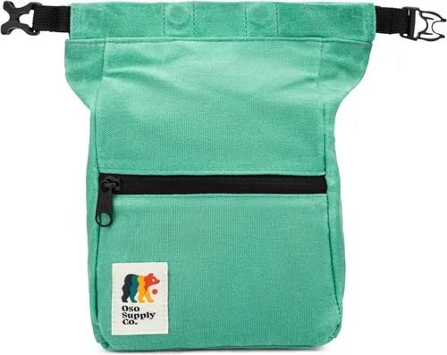 Kulshan Bouldering Bucket, bolsa de tiza de gran tamaño para escalada en roca, maceta de tiza con cierre magnético enrollable, bucle de cepillo,