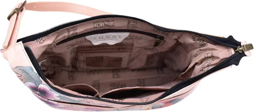 Vista 3 de Anna by Anuschka Womens Original Hand-Painted Genuine Leather Medium Shopper Hobo