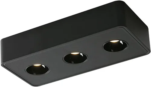 Aisilan - Luces de techo LED ultrafinas y antideslumbrantes, luz moderna, color negro, 36 W, luz blanca cálida montada en superficie Downlight de
