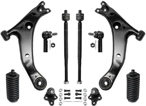 Vista 203 de Detroit Axle - Kit de suspensión delantera de 10 piezas para Chevrolet Trailblazer GMC Envoy 2004-2007 2005 2006 Soportes de brazo de control