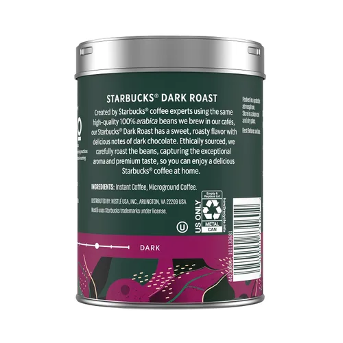 Vista 8 de Starbucks Café instantáneo premium, tostado oscuro, 100% granos arábica, paquete de 3 (3.17 onzas cada uno)