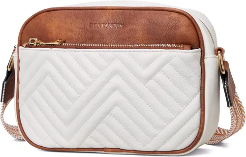 Vista 7 de BOSTANTEN Bolsos cruzados acolchados para mujer, de piel vegana, bolsos pequeños de hombro con correa ancha