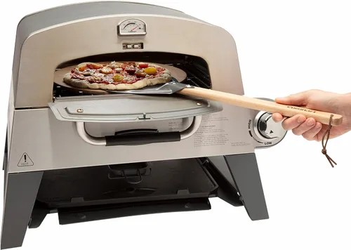 Vista 4 de Cuisinart CPP-130 - Paleta antiadherente con mango de madera, 21.9 x 7.2 x 0.75 pulgadas, cáscara de pizza de aluminio, 7 pulgadas de ancho