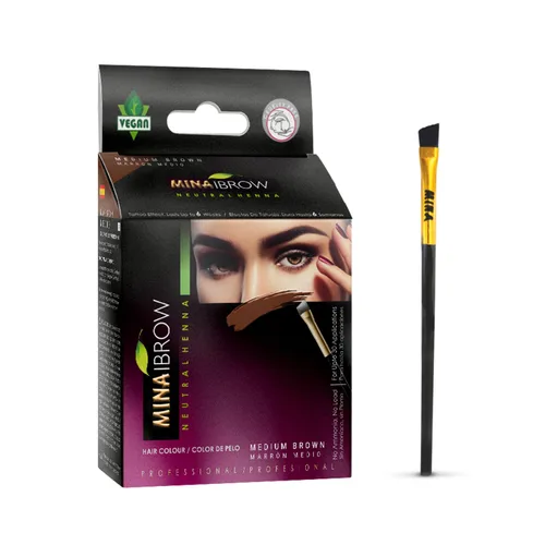 Vista 10 de Kit de tinte para cabello instantáneo MinaiBrow marrón claro 100% cobertura de canas hasta 30 aplicaciones, polvo de tinte natural con agua
