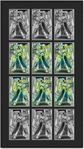Vista 50 de Marco de cómic negro mate Para cómics publicados entre 1971 y 1985 (marco de madera maciza de cómic de la edad dorada), hecho para exhibir 1 cómic