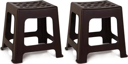 Vista 36 de Mintra Home Taburetes de plástico ligeros, paquete de 2 (18 pulgadas de altura, amarillo)