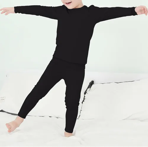 Vista 2 de American Trends Kids Thermal Underwear Set Ultra Soft Kids Long Johns Sets Toddler Base Layer for Boys Girls