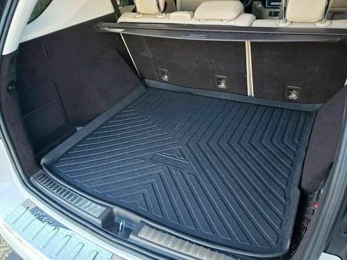 Vista 7 de Tapete de maletero para Mercedes-Benz Clase ML 2012-2015 – Tapetes resistentes a la intemperie para maletero de automóviles con borde elevado – Goma