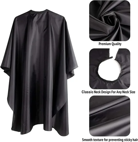 Vista 3 de Delkinz Barber Cape with Adjustable Snap Closure waterproof Hair Cutting Salon Cape for Unisex, Perfect for Hairstylists