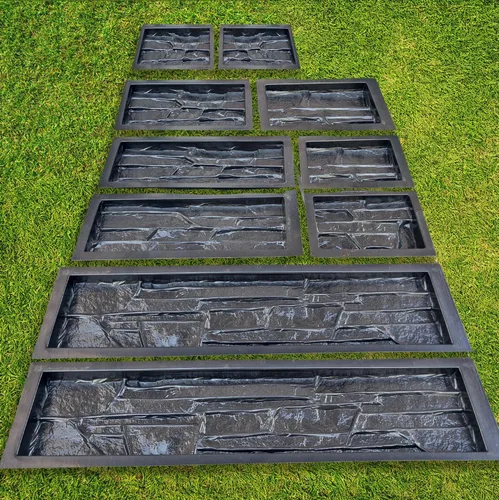 Vista 7 de 5 moldes de plástico ABS de 0.079 in para pared de yeso de hormigón, baldosas de cemento de piedra, molde de losa de cemento de pared, moldes