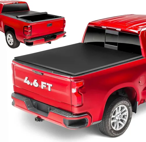Cubierta suave enrollable para caja de camioneta para Ford Maverick de 4.6 pies (55.2 pulgadas) 2022 2023 2024 2025 2026