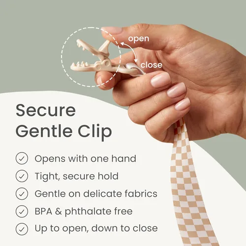 Vista 47 de Stadela - Juego de 4 clips para chupetes de bebé para niñas – Juego de regalo con flores modernas y neutrales estilo Boho (Allysa)