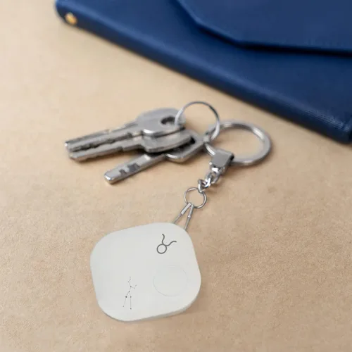 Vista 5 de Localizador de llaves, 1 paquete de rastreador Bluetooth con llavero para regalos, llaves, billeteras de mascotas, mochilas y tabletas, constelación
