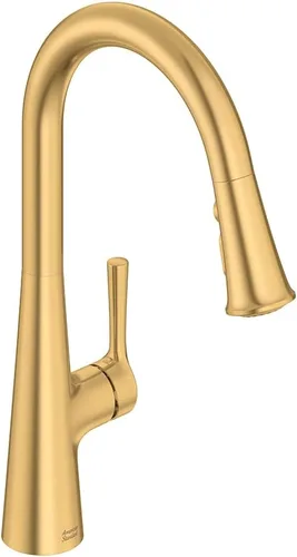 American Standard 7441300.GN0 Southport Grifo de cocina desplegable con pulverizador, 1.8 GPM, grifos de cocina con pulverizador extraíble, oro Oro