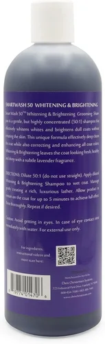 Vista 2 de Chris Christensen SmartWash50 - Champú para perros ultra concentrado blanqueador e iluminador, hace hasta 50 botellas, prepara como un profesional