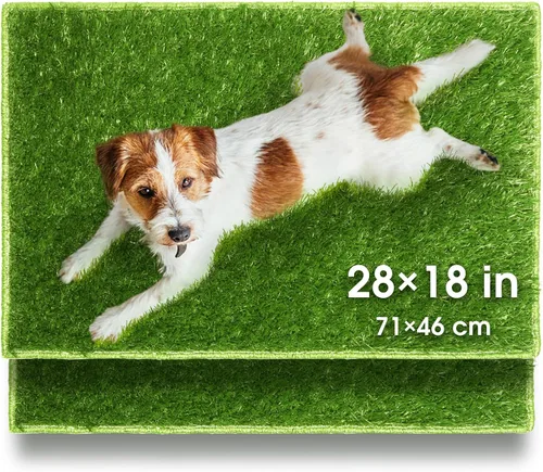 Hompet Almohadillas de césped para perros de 28 x 18 pulgadas, almohadillas de entrenamiento de césped para cachorros, fáciles de limpiar con