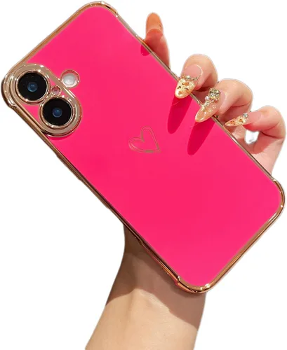 Vista 18 de ZTOFERA Funda diseñada para iPhone Air de 6.5 pulgadas, bonito borde chapado con patrón de corazones de amor con protección para lente de cámara