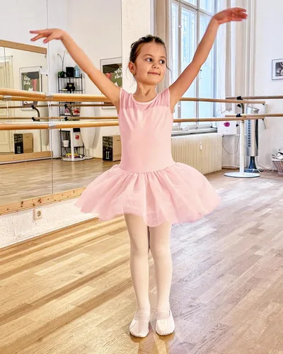 Vista 9 de Stelle Leotardos de ballet para niñas, leotardo con falda tutú, vestido de tutú para baile (niño pequeñogrande)