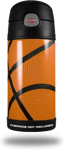 Skin Decal Wrap for Thermos Funtainer 12oz Bottle Basketball (BOTTLE NOT INCLUDED) by WraptorSkinz