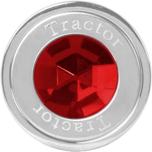 Vista 5 de GG Gran General 95830 Manija de aire de aluminio cromado con agujero de alfiler ámbar con tractor y joya ámbar