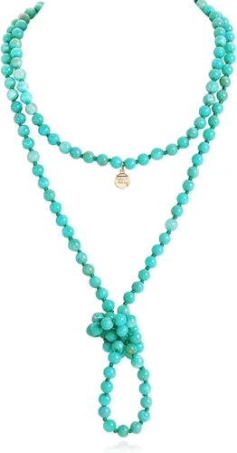 Vista 9 de Firstmeet Collar largo de cuentas de moda con nudo de cuerda, versátil, 60 pulgadas, joyería de disfraz para mujer Aqua Sky AB