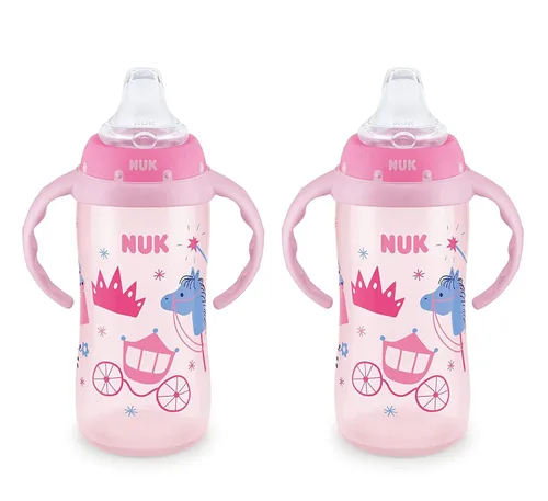 Vista 8 de NUK Taza de aprendizaje, 10 onzas, paquete de 2, Disney, Mickey y Minnie