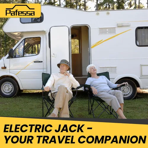 Vista 7 de Gato de lengüeta eléctrico de 12 V, 3500 libras, marco en A, resistente para remolque, de 18 pulgadas, añade 4.5 pulgadas con el pie caído y luz LED