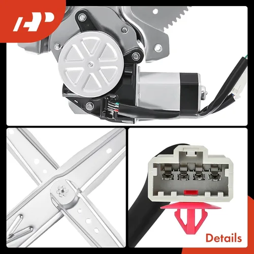 Vista 8 de A-Premium Elevalunas eléctrico con motor de repuesto para Honda Civic 1996-2000 Hatchback Coupé delantero izquierdo lado del conductor