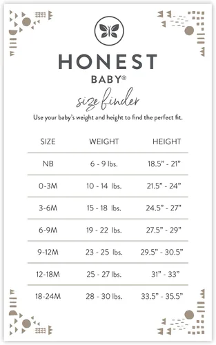 Vista 2 de HonestBaby Baby - Juego de 4 piezas de algodón orgánico Take Me Home, 3-6 meses