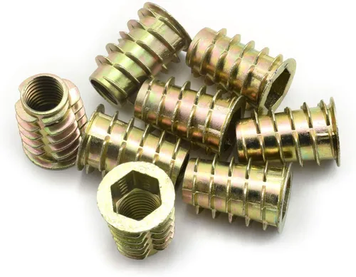 Vista 6 de LQ Industrial 8 unids M8x25mm Muebles Tuerca Tornillo Aleación de Zinc Tornillo Sujetador Conector Hex Socket Drive Roscado Insertar Tuercas Para