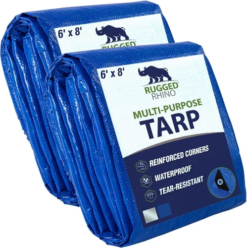 Vista 29 de RUGGED RHINO Lona resistente 100% impermeable para todo tipo de clima, lonas resistentes a la temperatura UV de 5 mil, cubierta multiusos de alta