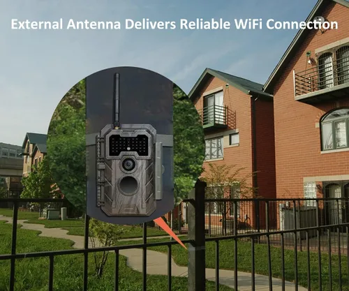 Vista 4 de GardePro Cámara E7 WiFi Trail (no celular), fotos de 48 MP, video HD 1296P, control de aplicación con vista en vivo, gran angular de 110°, visión