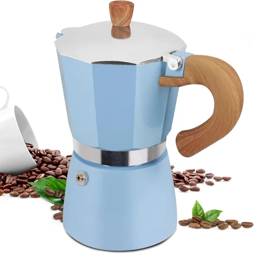 Vista 14 de olla de moka de 12 tazas de aluminio de 600ml, cafetera italiana para estufa, cafetera de expreso para cafeteras moka, percolador de café mocha
