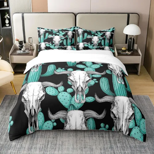 Vista 13 de Erosebridal - Juego de funda de edredón bohemia 100% algodón orgánico, diseño ondulado, cama individual, funda de edredón bordada con arco iris