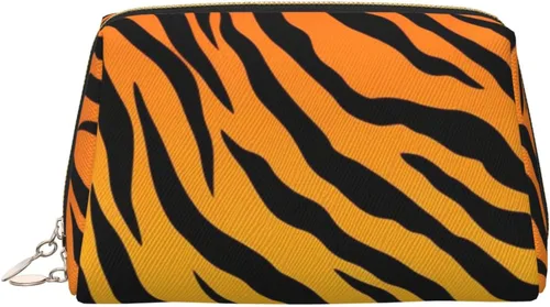 Vista 11 de Bonita bolsa de cosméticos con cremallera para mujer, bolsa de transporte de viaje impermeable compatible con estampado de leopardo y guepardo