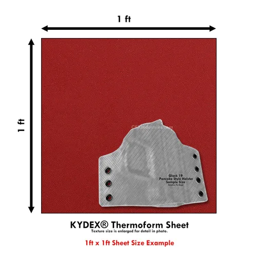 Vista 74 de Hoja de Termoformado Kydex - (Textura P1) - (Espesor de 0,15 cm) - (20,3 cm x 20,3 cm) - (Gris Barco) - (2 Hojas) - Para Hacer Fundas DIY, Armadura