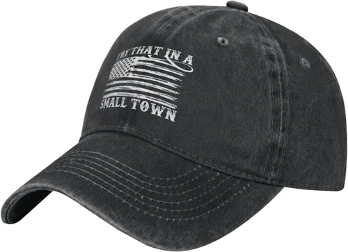 Vista 14 de Hat Try That in Small Towns Trucker Hat Men Funny Mesh Cap for Summer