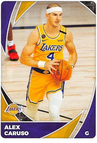 2020-21 Panini Stickers #374 Alex Caruso Official NBA Basketball Album Sticker Measuring 2.75 inch tall X 2 inches wide in Raw (NM or Better
