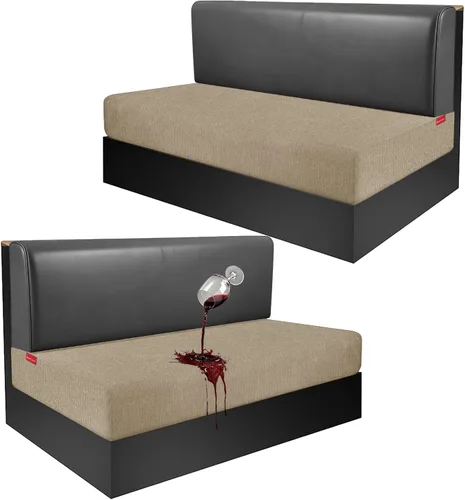 Vista 133 de Fundas de cojín 100 % impermeables para caravana, tela elástica, repuesto para asiento de cámper, funda de sofá lavable diseñada para banco de auto