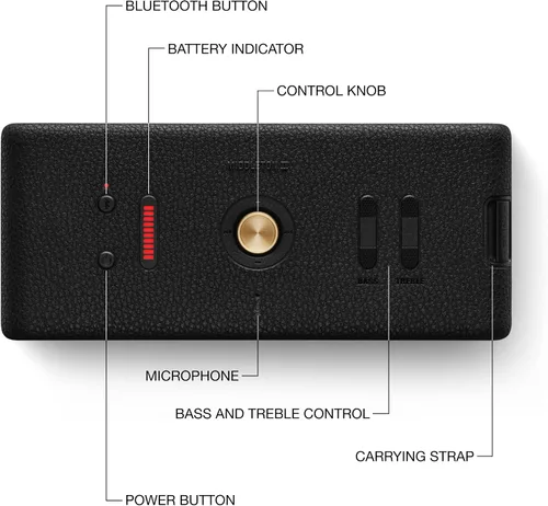 Vista 6 de Marshall Middleton II Altavoz portátil Bluetooth impermeable - Negro