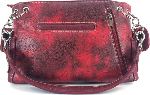 Vista 3 de Justin West - Bolso de mano con bordado floral occidental con diamantes de imitación, diseño de cruz