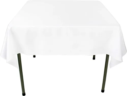 Vista 20 de GEFEII Servilletas de tela de poliéster sólido de 18 x 18 pulgadas para mantel rectangular redondo y cuadrado para boda, fiesta, restaurante