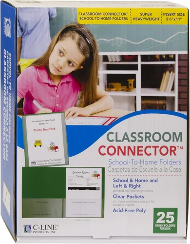 Vista 3 de C-Line aula Conector School-to-Home Fólders, Verde