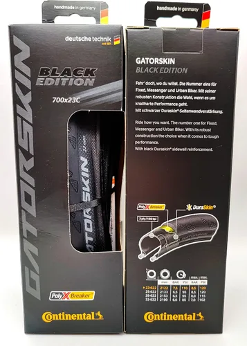 Vista 2 de Continental Gatorskin Black Edition - Road Bike Tire Tough Tire for Daily Riding - PolyX Breaker, Duraskin, 2 Pack