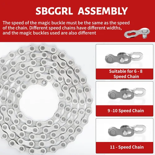 Vista 5 de Kit de reparación de herramienta de cadena de bicicleta SBGGRL, herramientas de remoción de cadena de bicicleta, herramienta de rompecadena