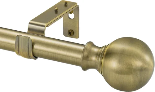 Barras de cortina de ventana de 28 a 48 pulgadas, barra de cortina ajustable de 1 pulgada de diámetro, barra de cortinas decorativa resistente con