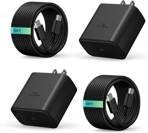 Cargador tipo C de 45 W de repuesto de carga rápida para Samsung Fast Charger USB C compatible con Samsung Galaxy S26/S26 Ultra/S26+/S25