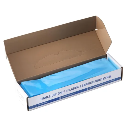 Vista 7 de JMU 500 fundas para jeringa de agua de aire dental con apertura precortada, barrera protectora desechable de plástico transparente de 2.5 x 10