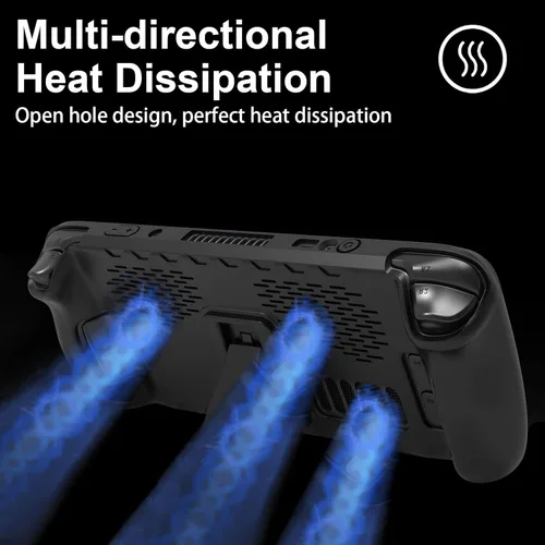 Vista 6 de Tangaroa Steam Deck Case with Kickstand Steamdeck Case Accessories, Adjustable Protective Case for Steam Deck Protector, TPU Soft Cover